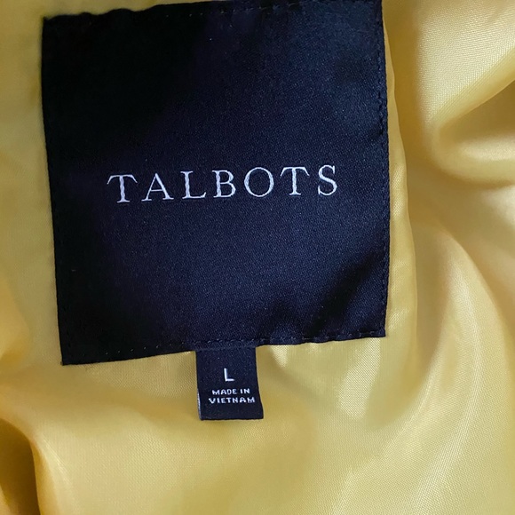 Talbots Primaloft Puffer Jacket Green Yellow Large - Picture 5 of 6